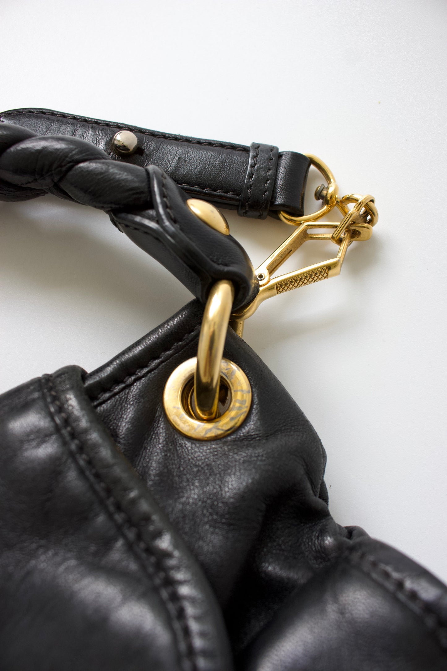 Miu Miu FW 2006 black matelasse leather Coffer bag
