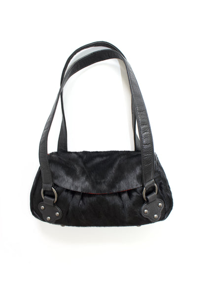 Christian Lacroix black cowhide bag