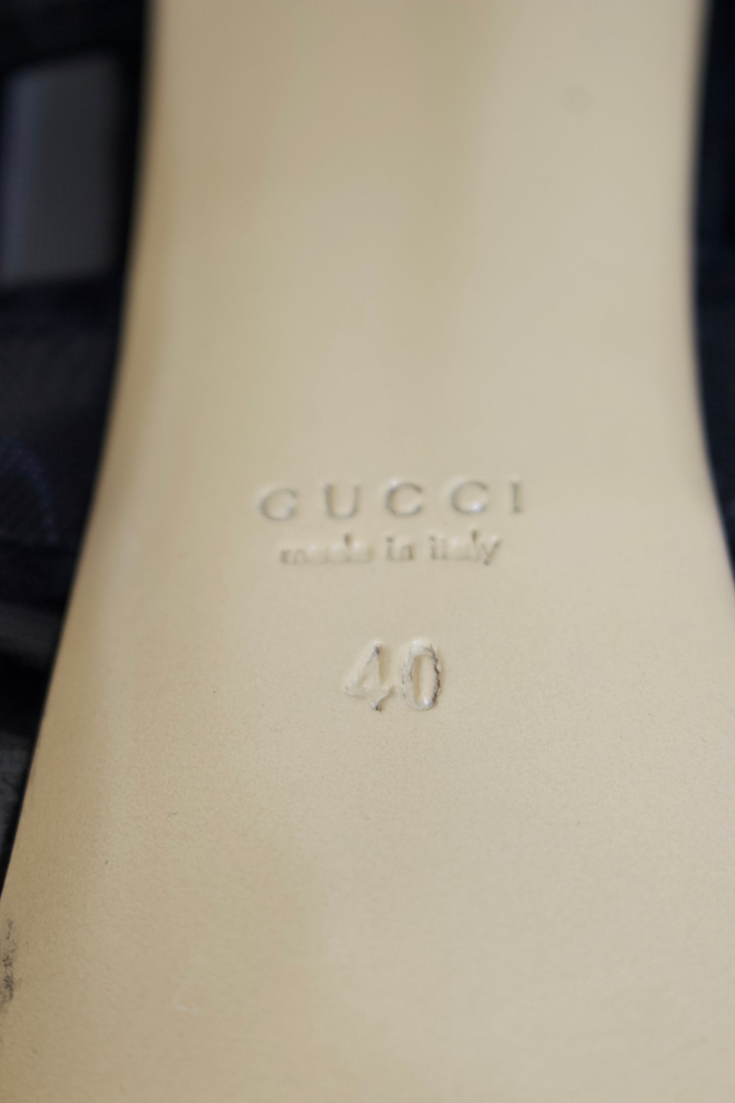 Gucci 'Bette' black mesh & suede stiletto heels