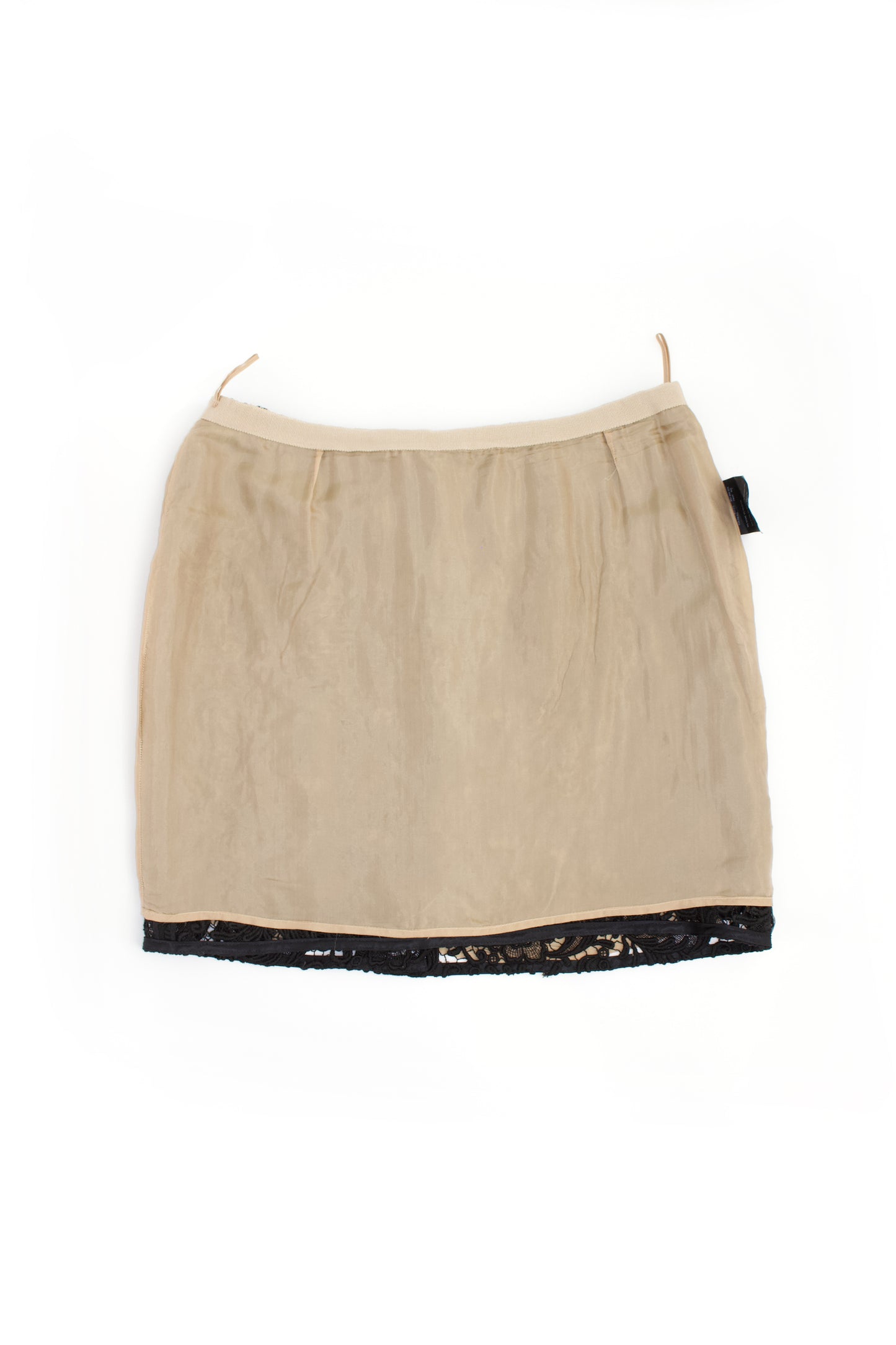 Prada FW 2008 black & white lace mini-skirt