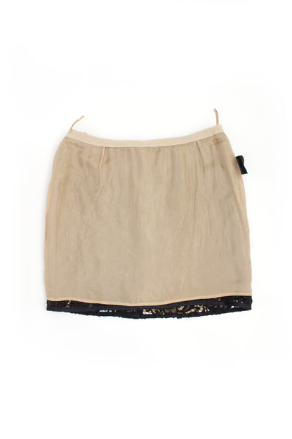 Prada FW 2008 black & white lace mini-skirt