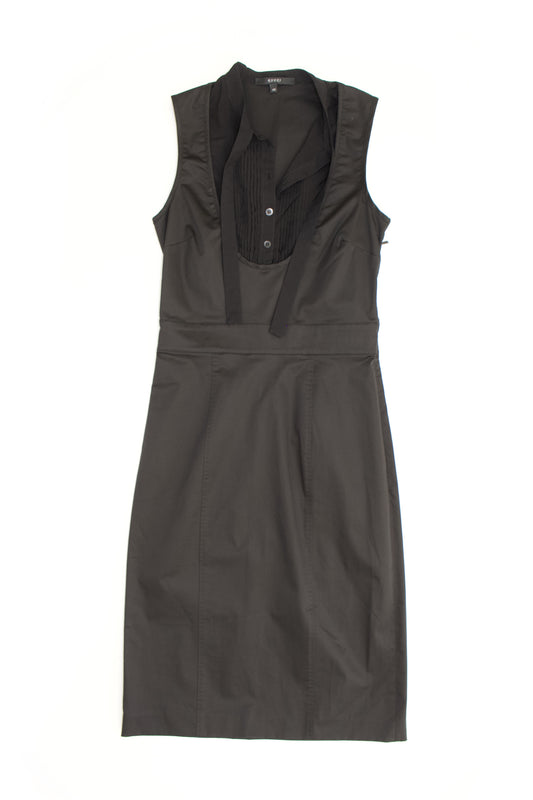 Gucci black cotton midi-dress