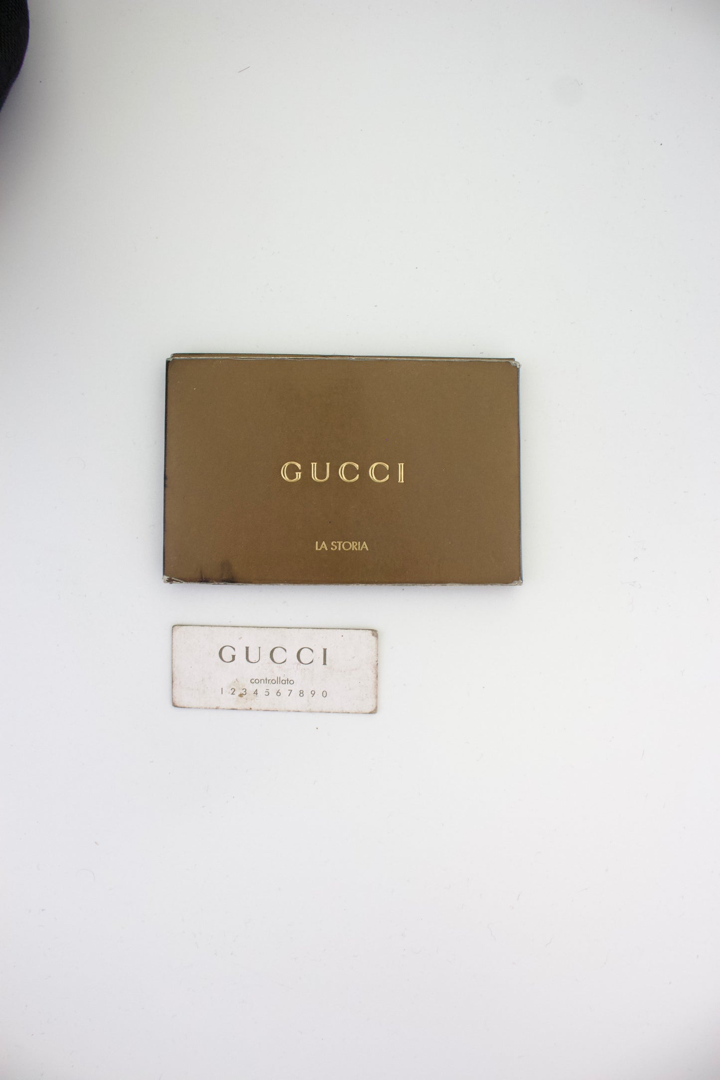Gucci black GG canvas studded Pelham bag