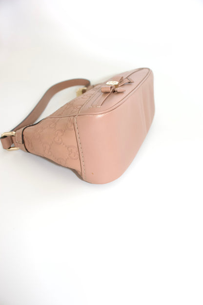 Gucci Mayfair Bow rose leather shoulder bag