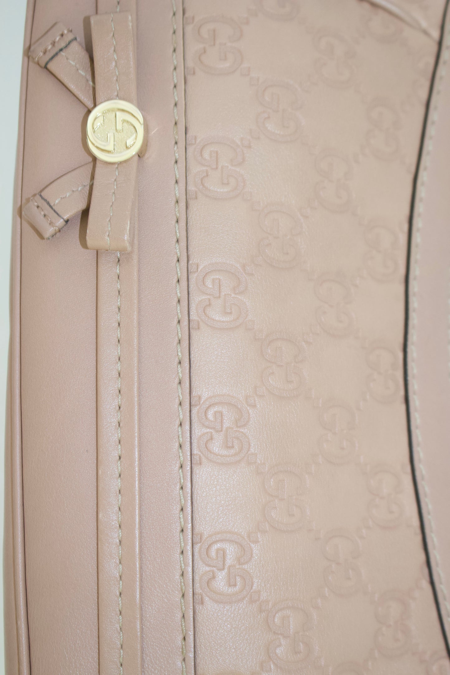 Gucci Mayfair Bow rose leather shoulder bag