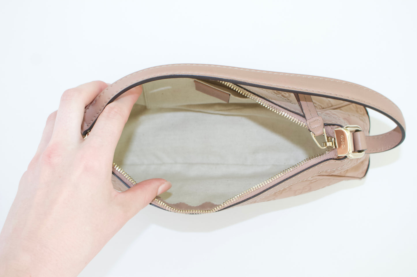 Gucci Mayfair Bow rose leather shoulder bag