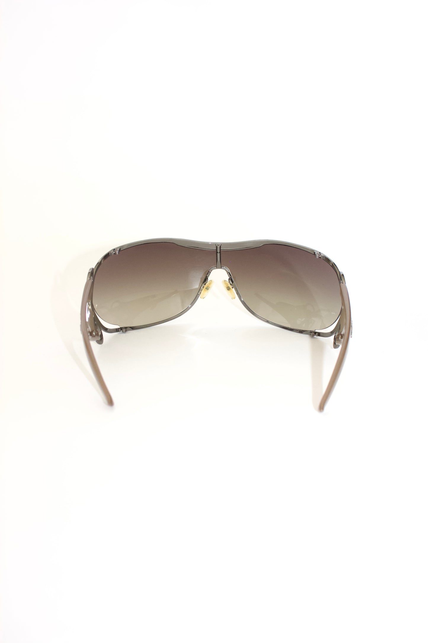 Dior FW 2004 beige & silver 'Diori' sunglasses