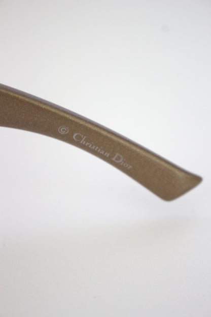 Dior FW 2004 beige & silver 'Diori' sunglasses