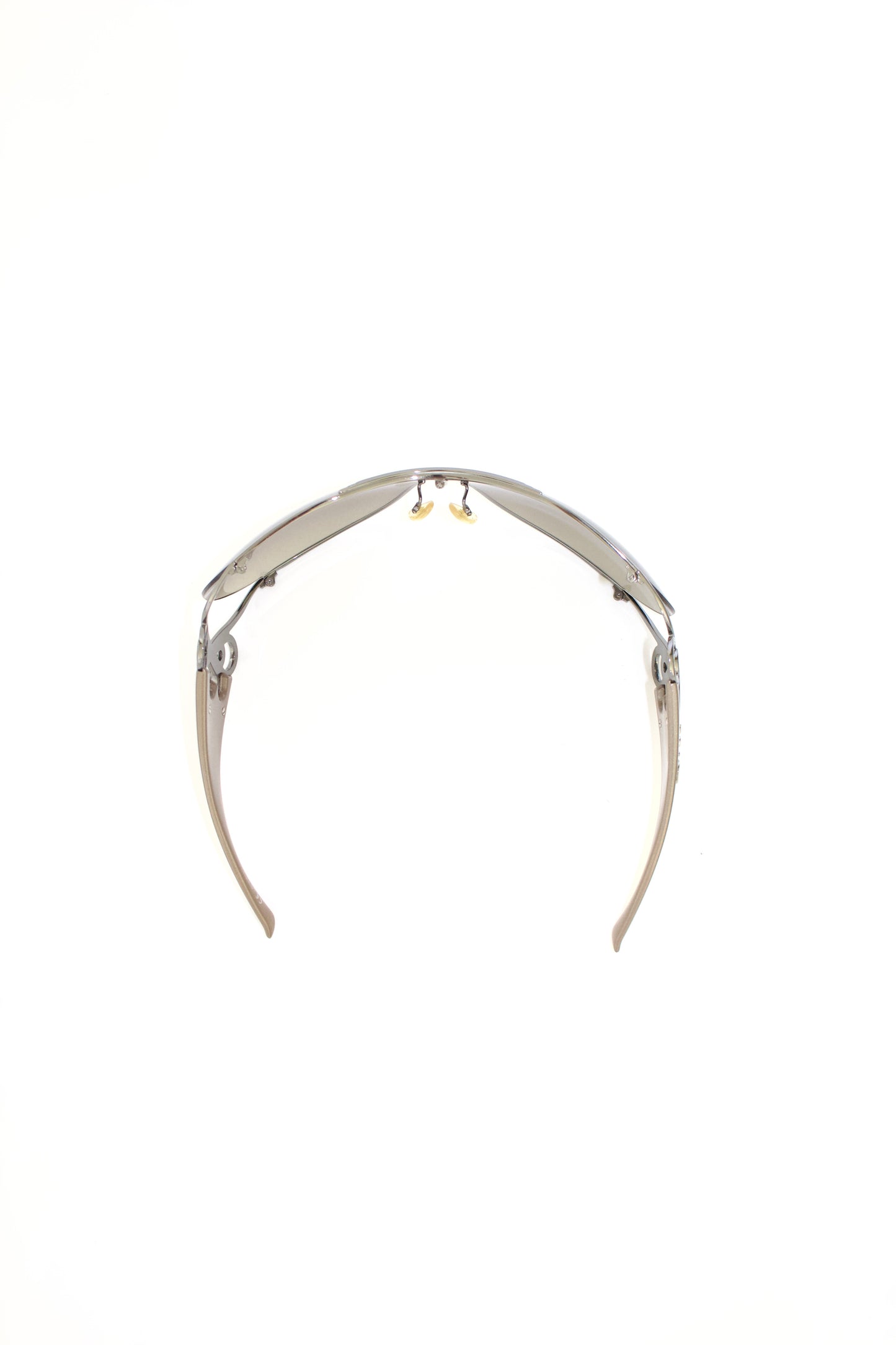 Dior FW 2004 beige & silver 'Diori' sunglasses