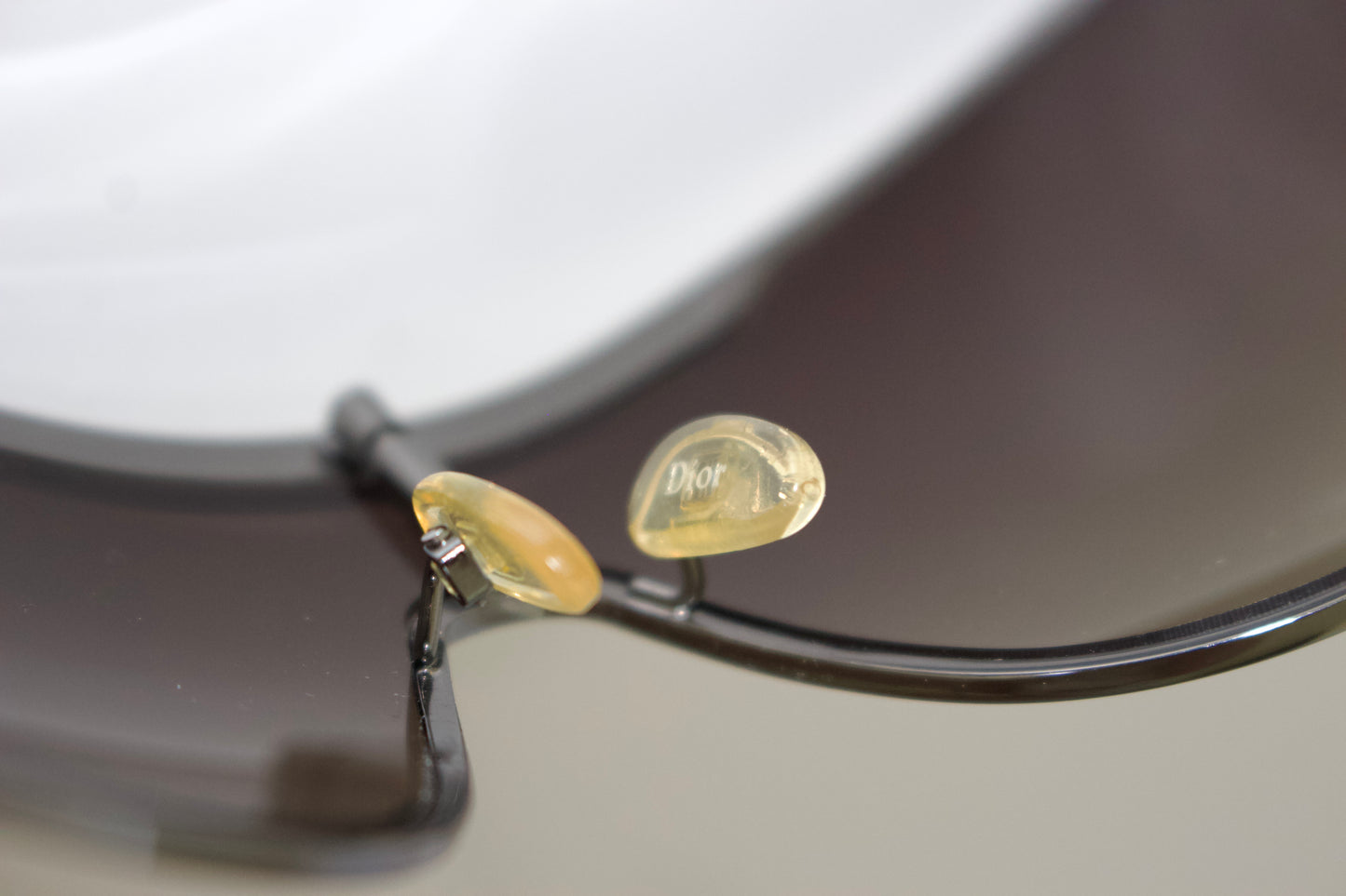 Dior FW 2004 beige & silver 'Diori' sunglasses