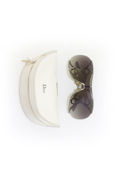 Dior FW 2004 beige & silver 'Diori' sunglasses