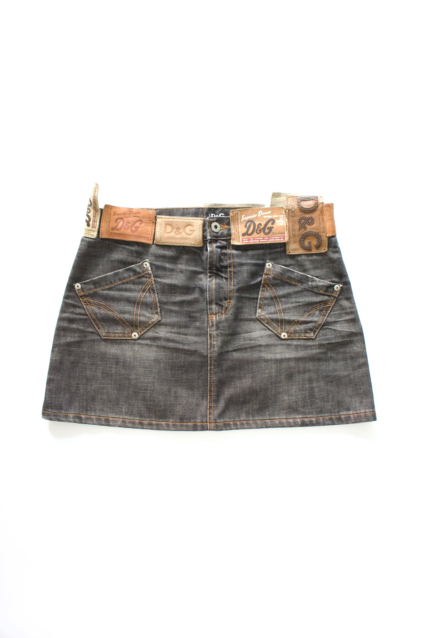 Dolce & Gabbana 2000s labels grey mini-skirt