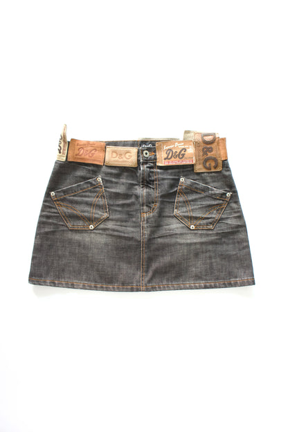 Dolce & Gabbana 2000s labels grey mini-skirt