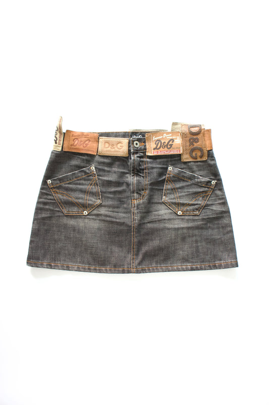 Dolce & Gabbana 2000s labels grey mini-skirt