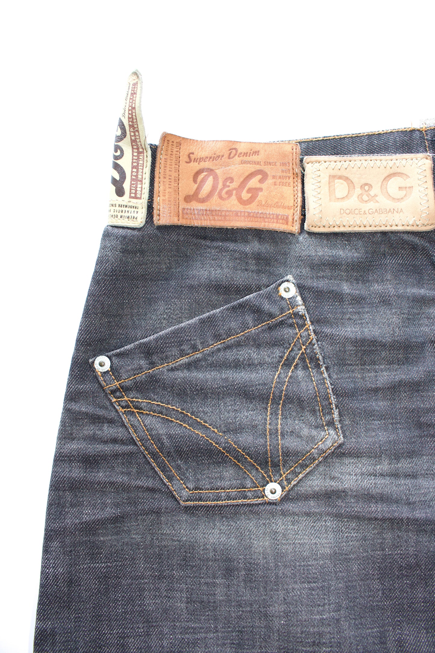 Dolce & Gabbana 2000s labels grey mini-skirt