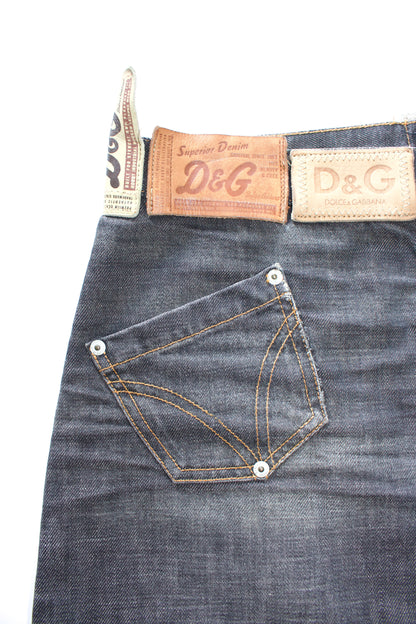 Dolce & Gabbana 2000s labels grey mini-skirt