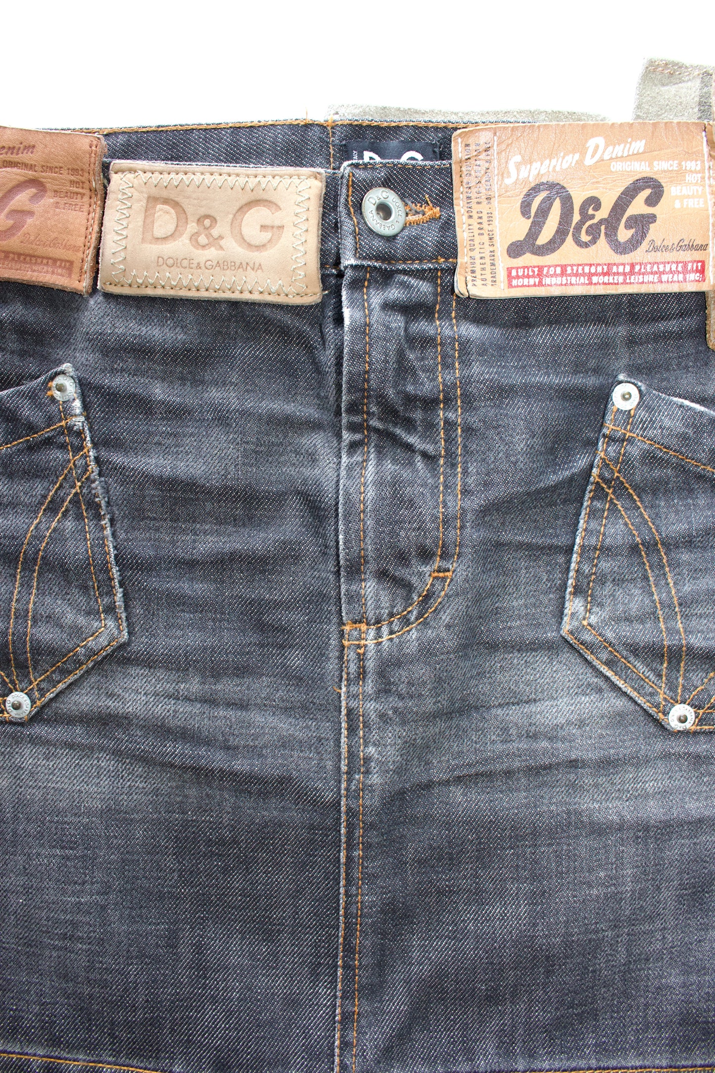 Dolce & Gabbana 2000s labels grey mini-skirt