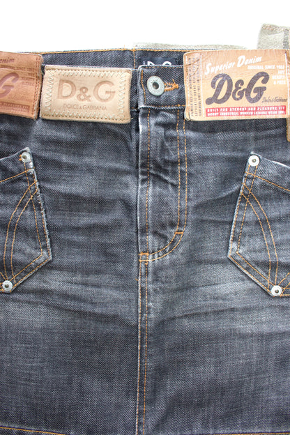 Dolce & Gabbana 2000s labels grey mini-skirt