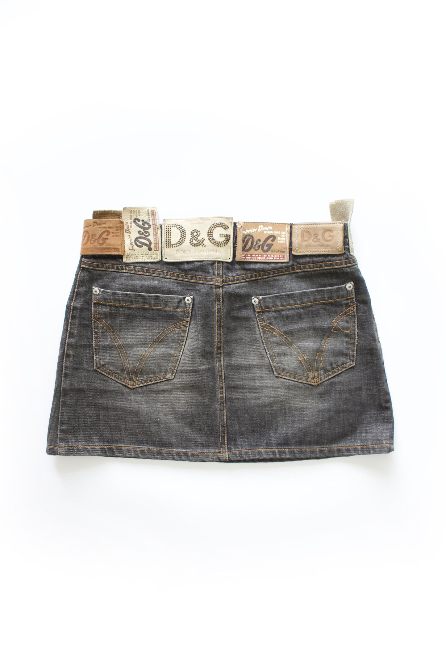 Dolce & Gabbana 2000s labels grey mini-skirt