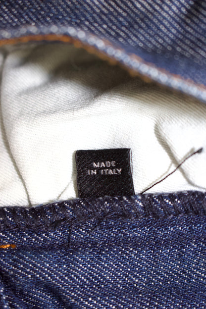 Dolce Gabbana SS 2001 blue jeans with safety pins