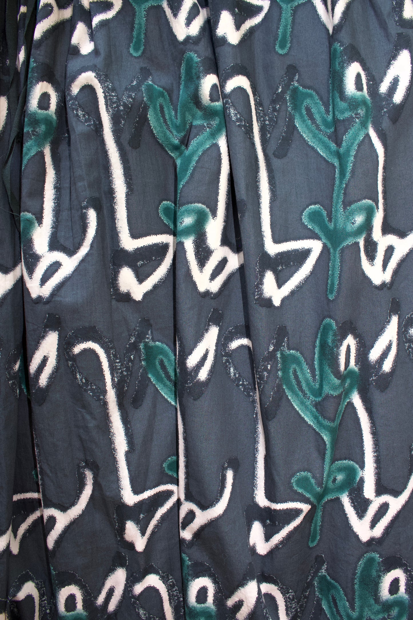 Miu Miu SS 2001 navy cotton printed A-line skirt
