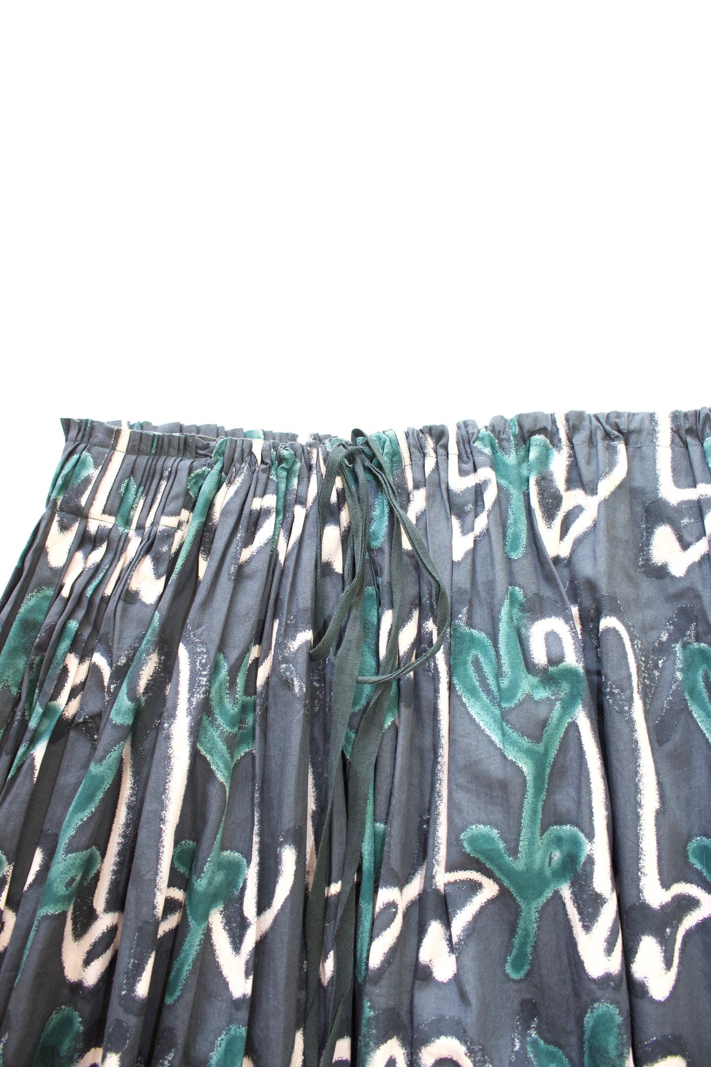 Miu Miu SS 2001 navy cotton printed A-line skirt