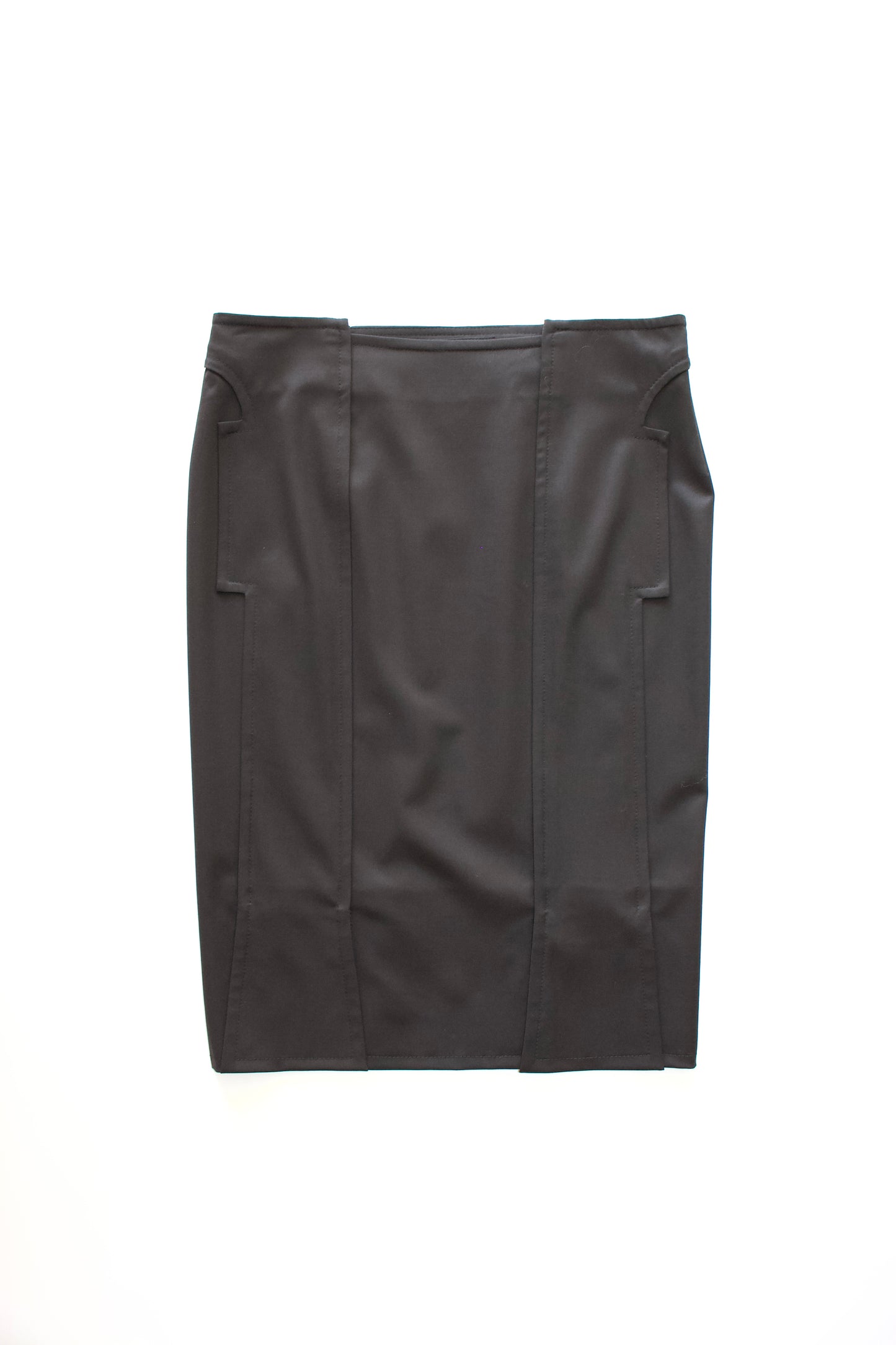 Gucci FW 2004 brown wool skirt