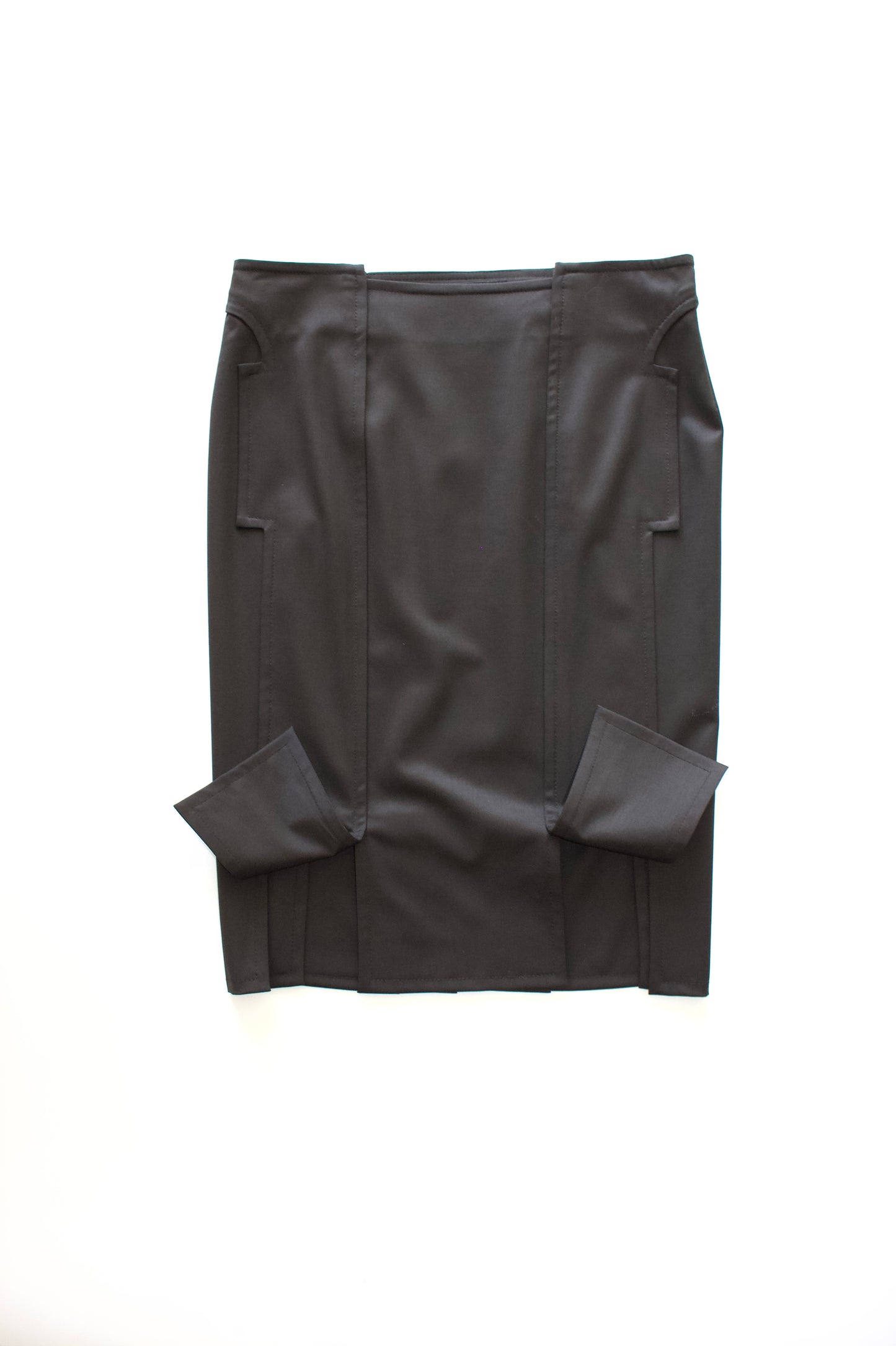 Gucci FW 2004 brown wool skirt