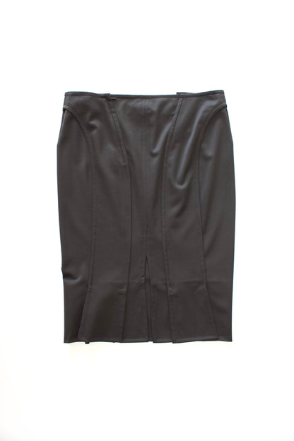Gucci FW 2004 brown wool skirt