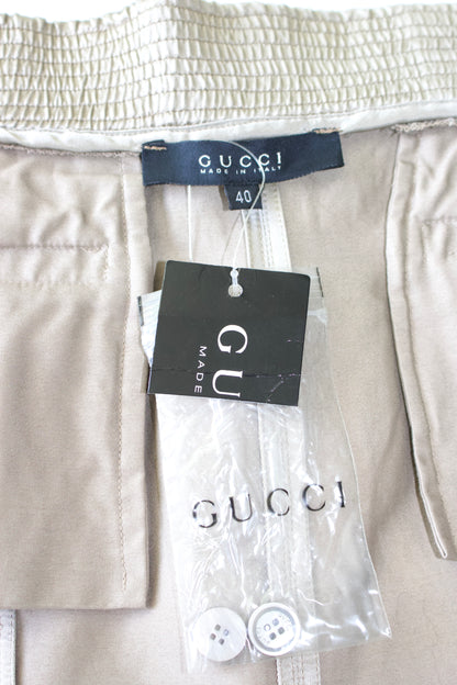 Gucci SS 2003 beige rayon skirt