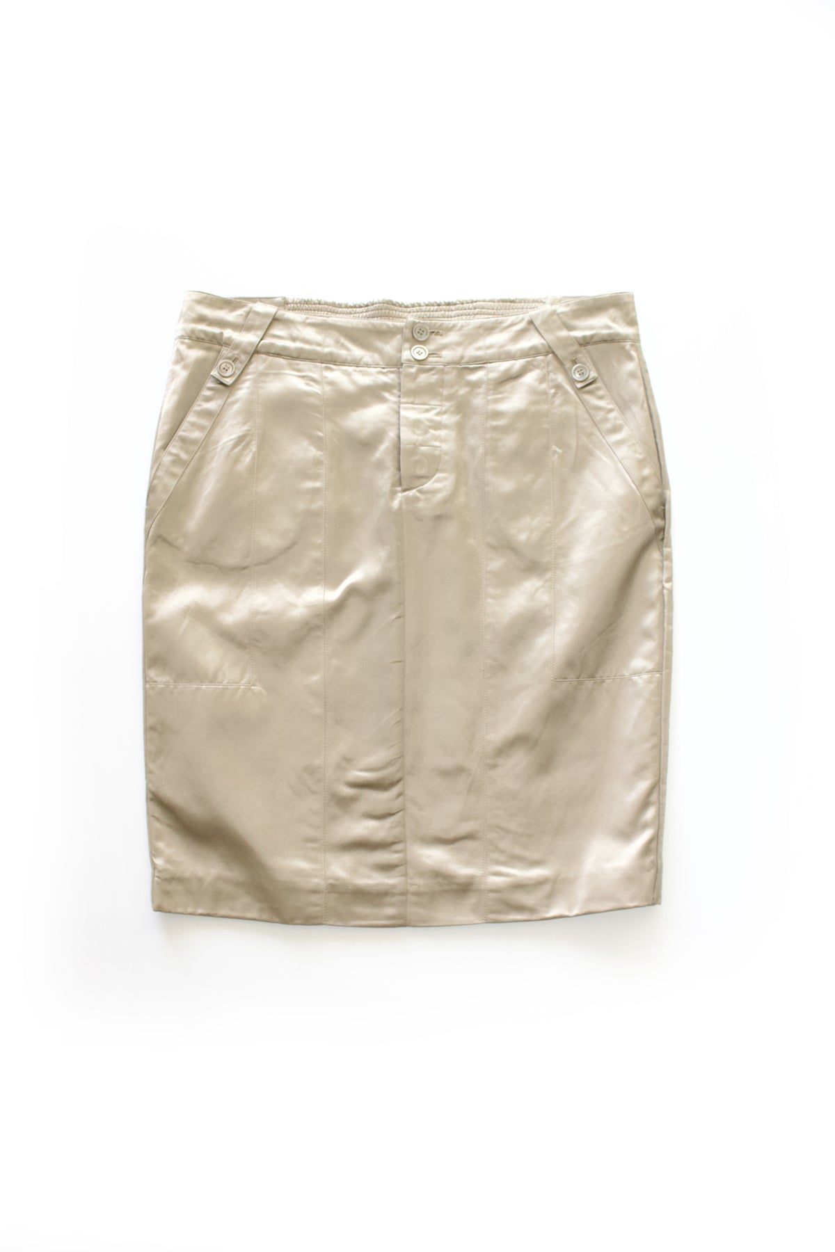 Gucci SS 2003 beige rayon skirt