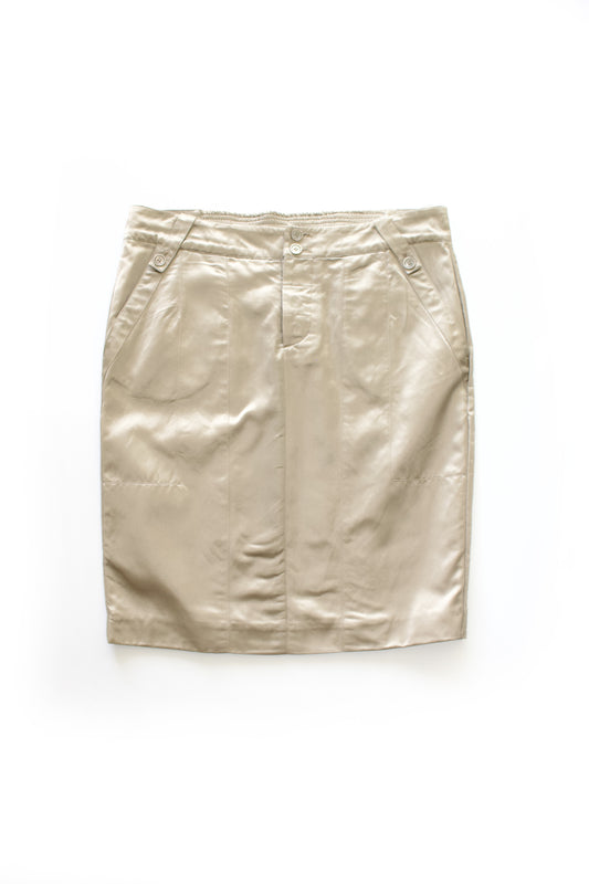 Gucci SS 2003 beige rayon skirt