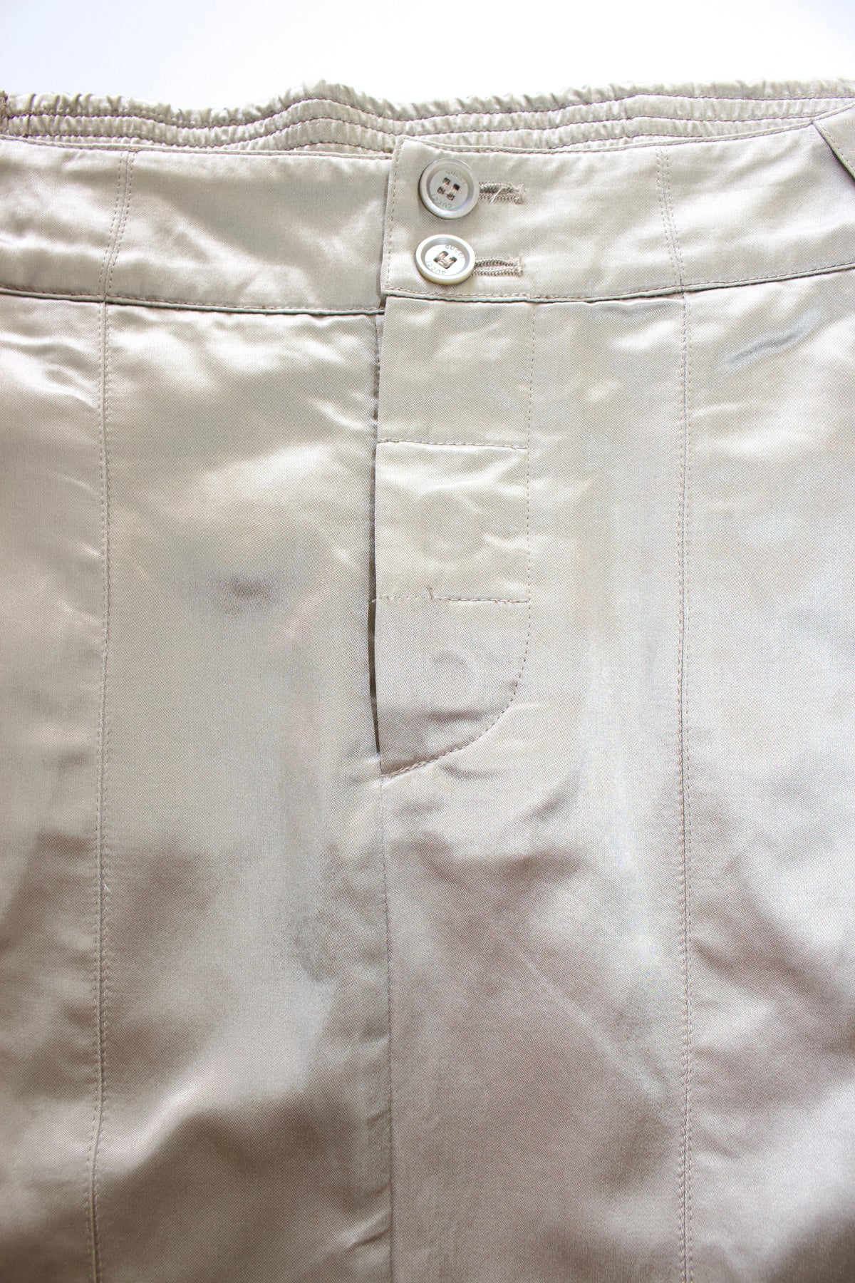 Gucci SS 2003 beige rayon skirt