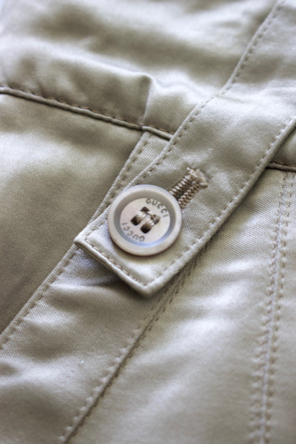 Gucci SS 2003 beige rayon skirt