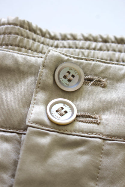 Gucci SS 2003 beige rayon skirt