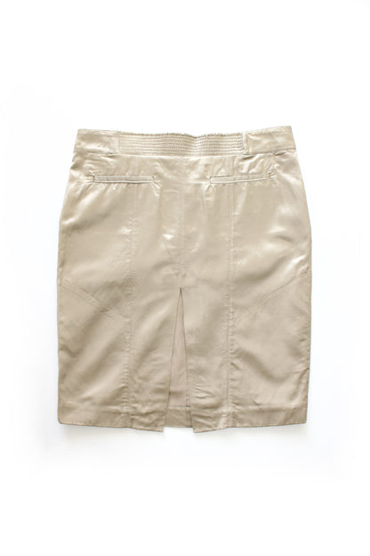 Gucci SS 2003 beige rayon skirt