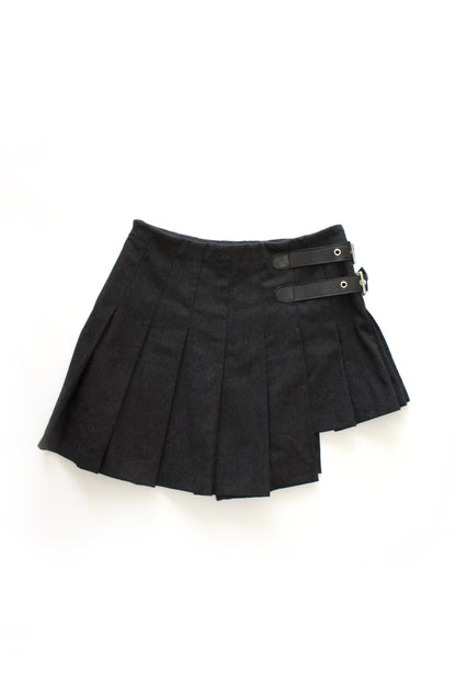 Dolce & Gabbana FW 2003 black belted wool skirt