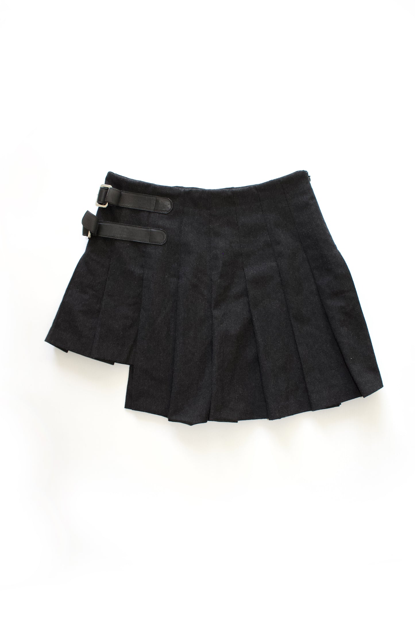 Dolce & Gabbana FW 2003 black belted wool skirt