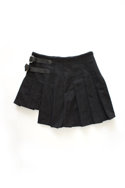 Dolce & Gabbana FW 2003 black belted wool skirt