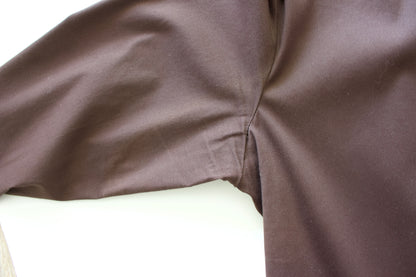 Prada SS 2005 brown cotton shirt with embellishments