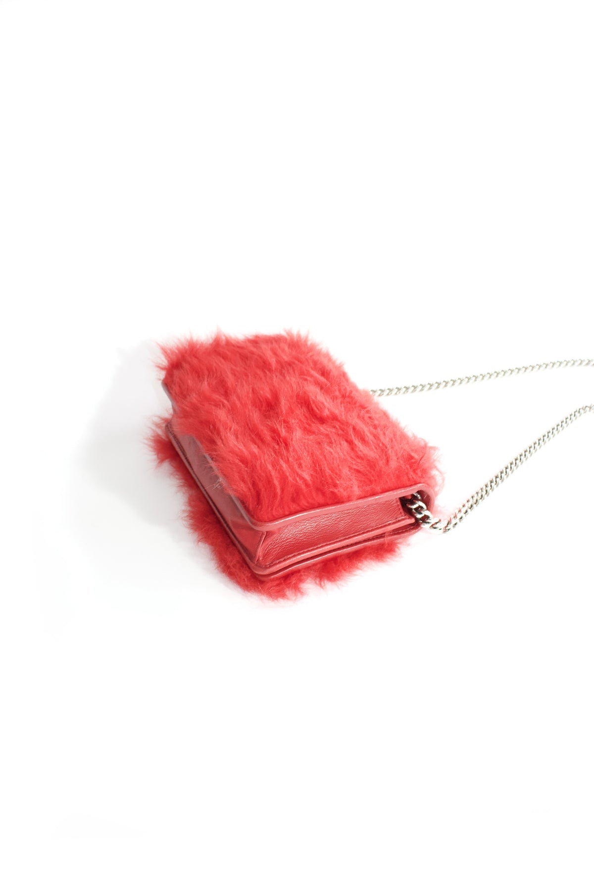 Miu Miu red sheepskin & leather crossbody bag