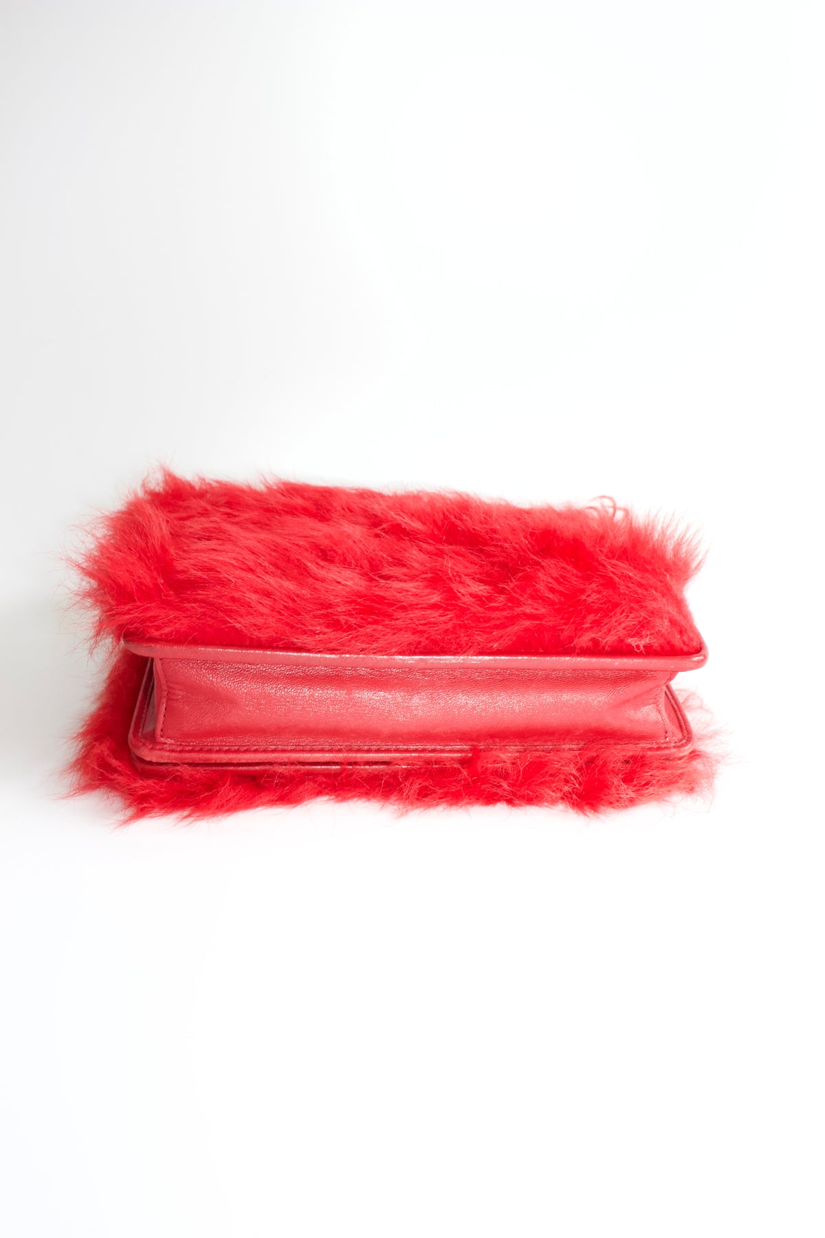 Miu Miu red sheepskin & leather crossbody bag
