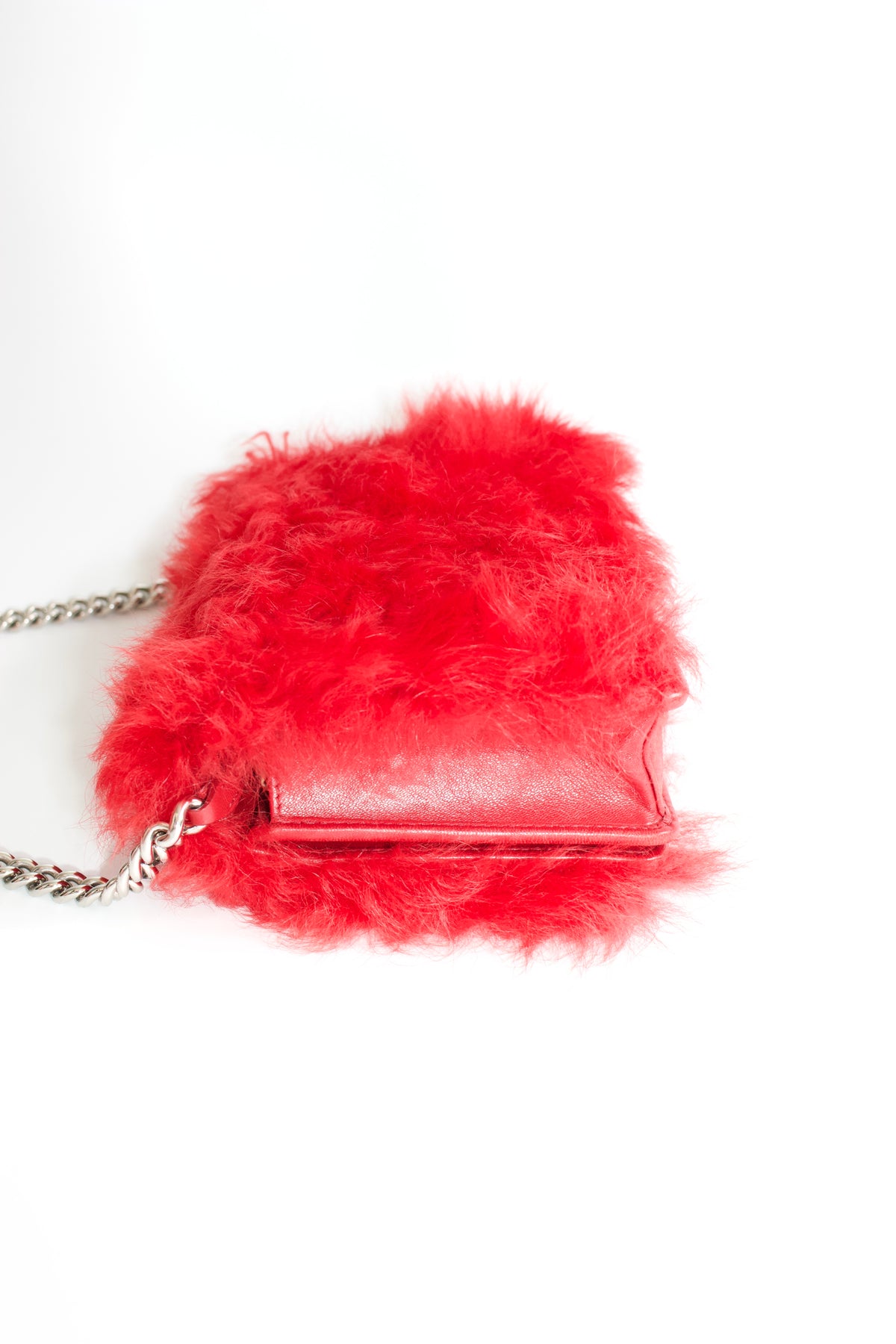 Miu Miu red sheepskin & leather crossbody bag