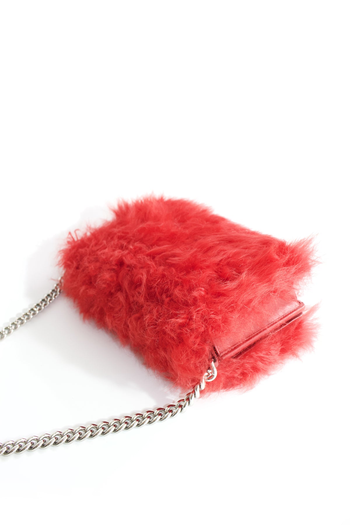 Miu Miu red sheepskin & leather crossbody bag