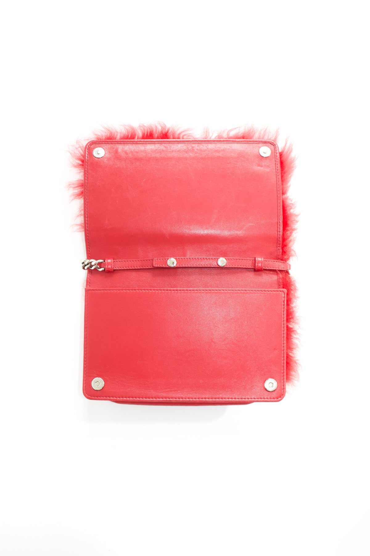 Miu Miu red sheepskin & leather crossbody bag