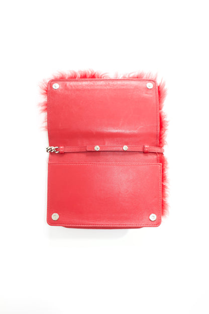 Miu Miu red sheepskin & leather crossbody bag