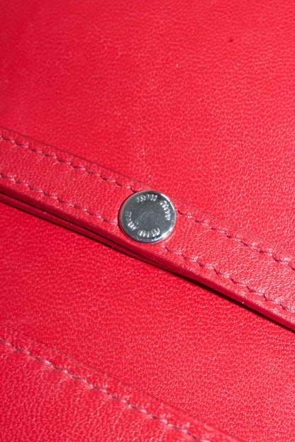 Miu Miu red sheepskin & leather crossbody bag
