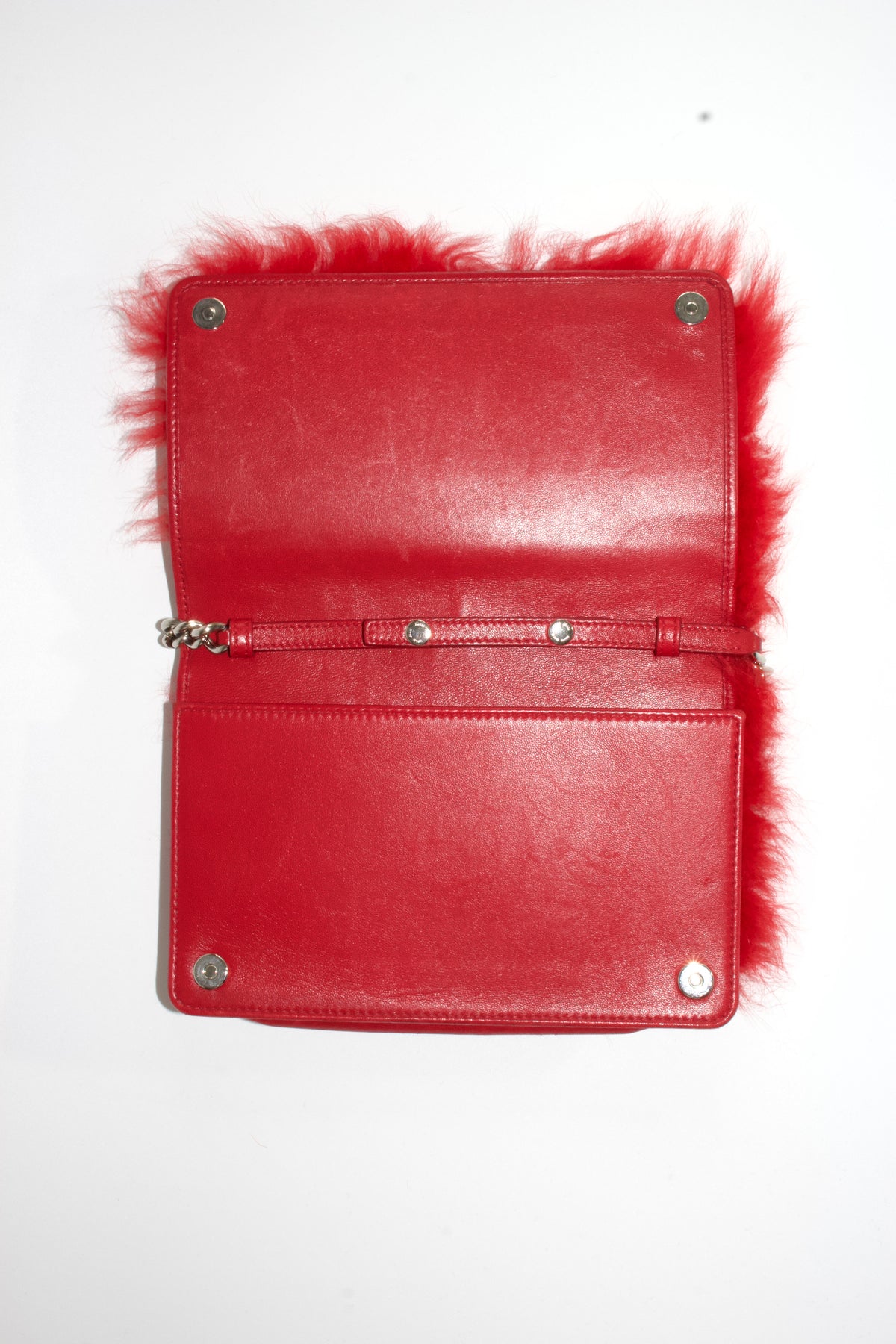 Miu Miu red sheepskin & leather crossbody bag
