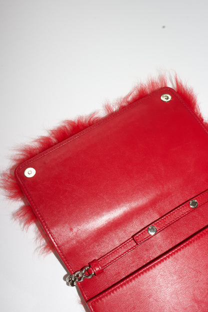 Miu Miu red sheepskin & leather crossbody bag