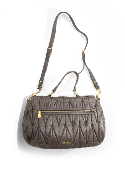 Miu Miu FW 2010 dark grey matelassé bag